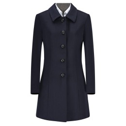Customized mid-length women's coat Interpreter coat Design back hem slit lapel Women's suit garment factory 90% wool 10% cashmere Single row four grains CHENSHANG DW10010 450grams SKLS098 Customized mid-length women's coat Interpreter coat Design back hem slit lapel Women's suit garment factory 90% wool 10% cashmere Single row four grains CHENSHANG DW10010 450grams SKLS098